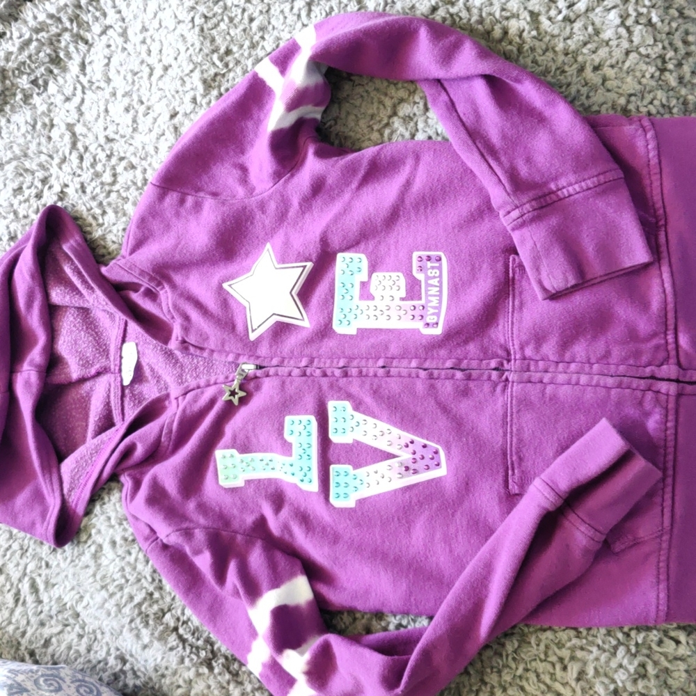 Justice girls zip up jacket